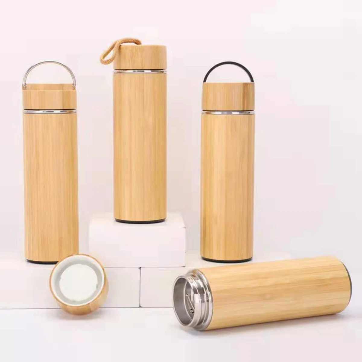 15 oz Bamboo Thermos Tea Infuser 1