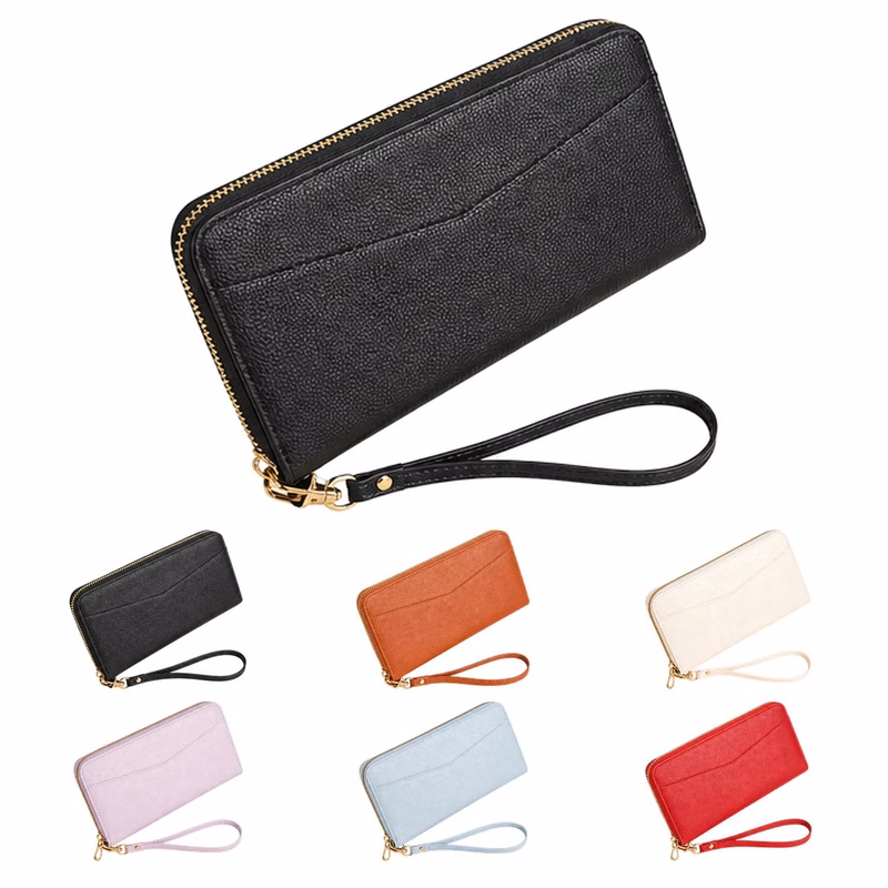 Wipe-Clean Hand-Carry Wallet with Zipper