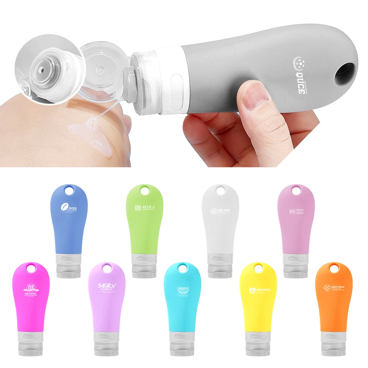 60ML Custom Silicone Travel Split Bottling 1