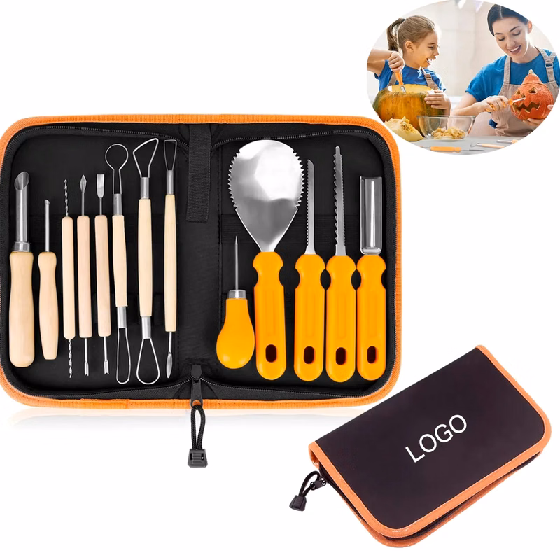 13 Pcs Halloween Pumpkin Carving Tools kits  with Handbag