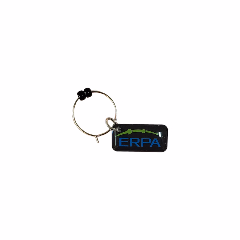 Wine Glass / Coffee Mug Charm with double sided custom shape Up to 1 Sq. In.