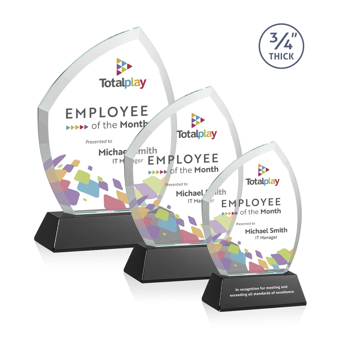Daltry VividPrint™ Award on Newhaven Base - Black 1