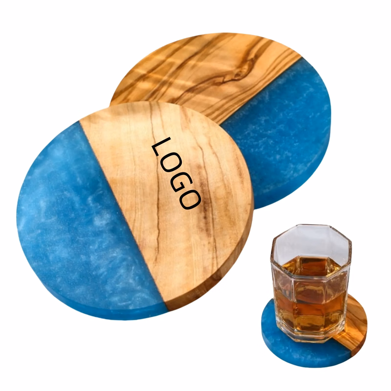 Round Resin Wood Coasters