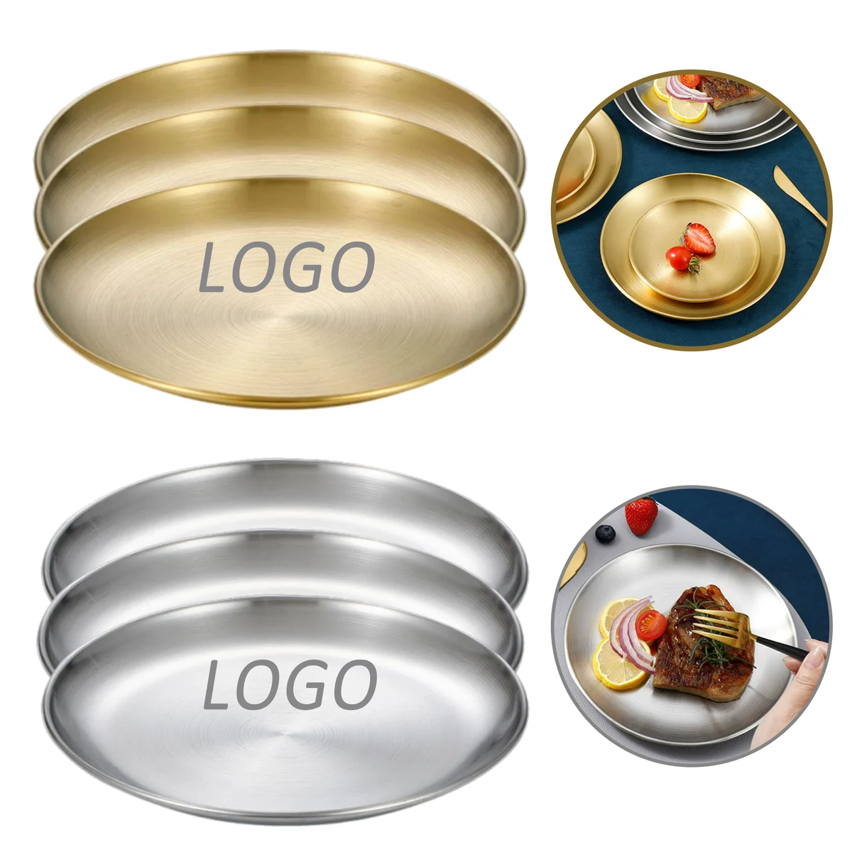 6.7" Stainless Steel Plates Available 1