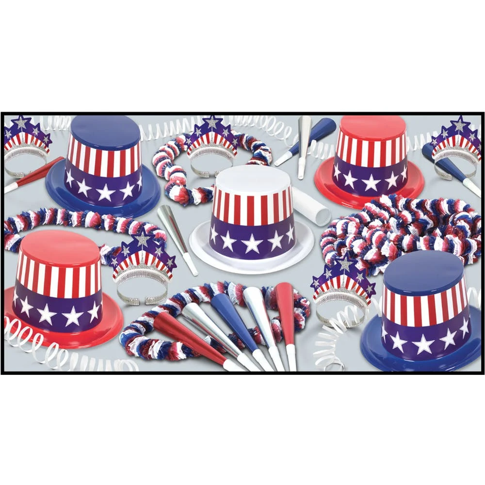 Patriotic Party Set - 50 Guests, custom team spirit item with logo imprint 1