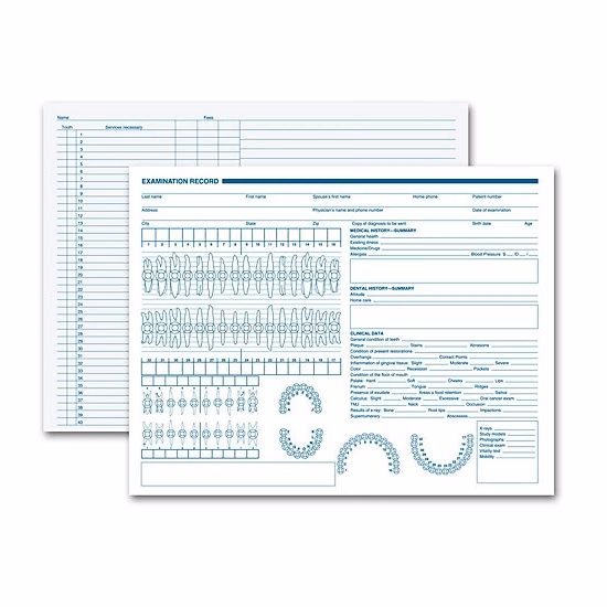 Dental Exam Record, Primary Arch & Geometric Diagrams
