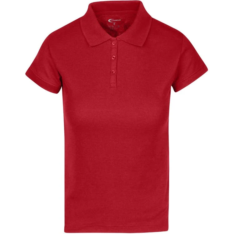 Juniors' Polo Uniform Shirts - Red Size Large 1