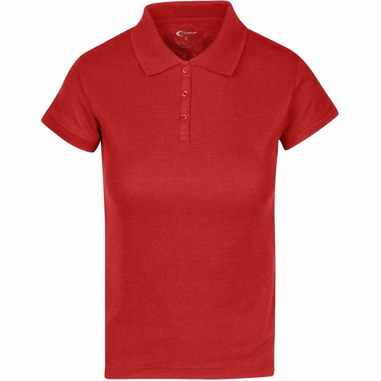 Juniors' Polo Uniform Shirts - Red Size Large