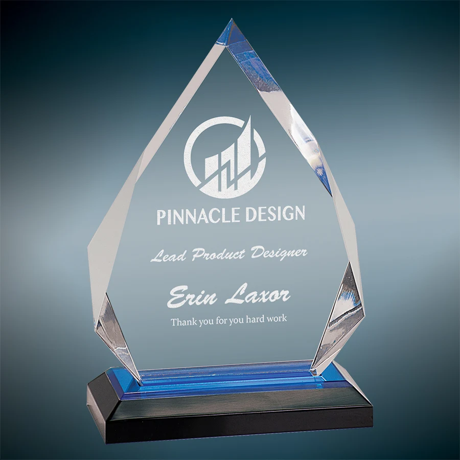 5.25" x 7.75" Blue Diamond Impress Award 1