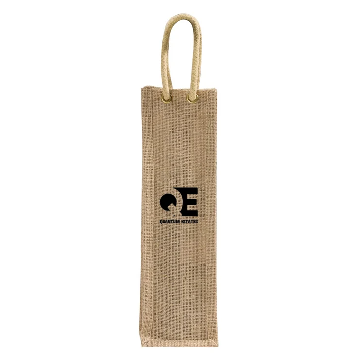 Cypress Jute Wine Tote Bag 1