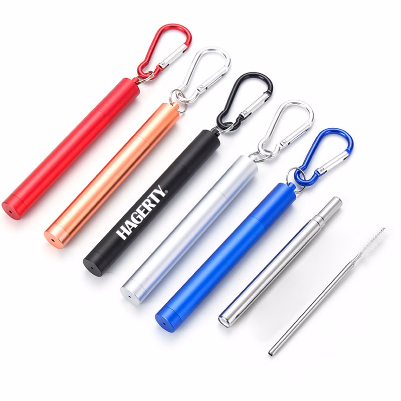 Portable Retractable Straw Set