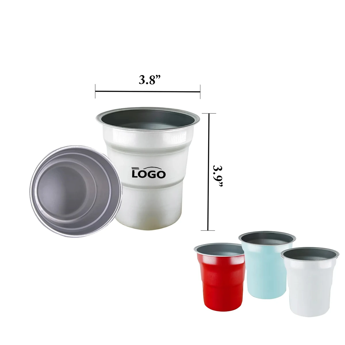 MOQ50 16oz Aluminum Outdoor Party Cold Drink Cups 1