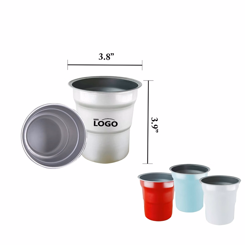 MOQ50 16oz Aluminum Outdoor Party Cold Drink Cups