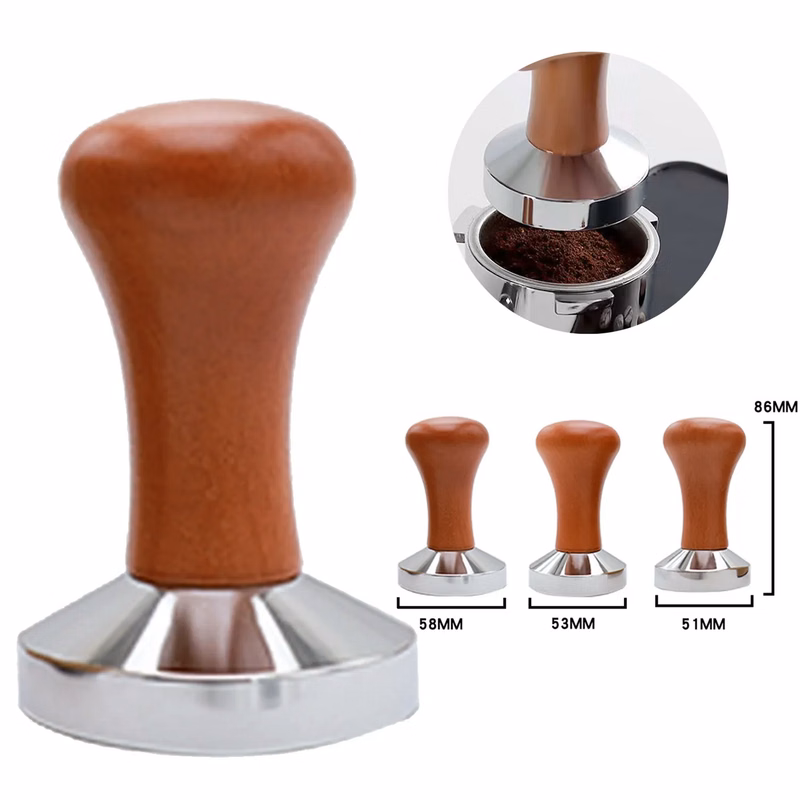 Stainless Steel Coffee Press With Wooden Handle