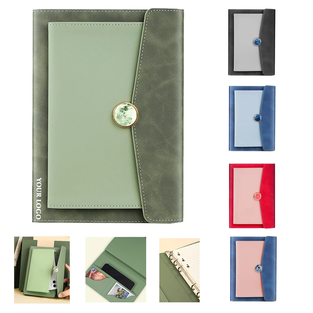 Leather A5 Magnetic Snap Notebook 1