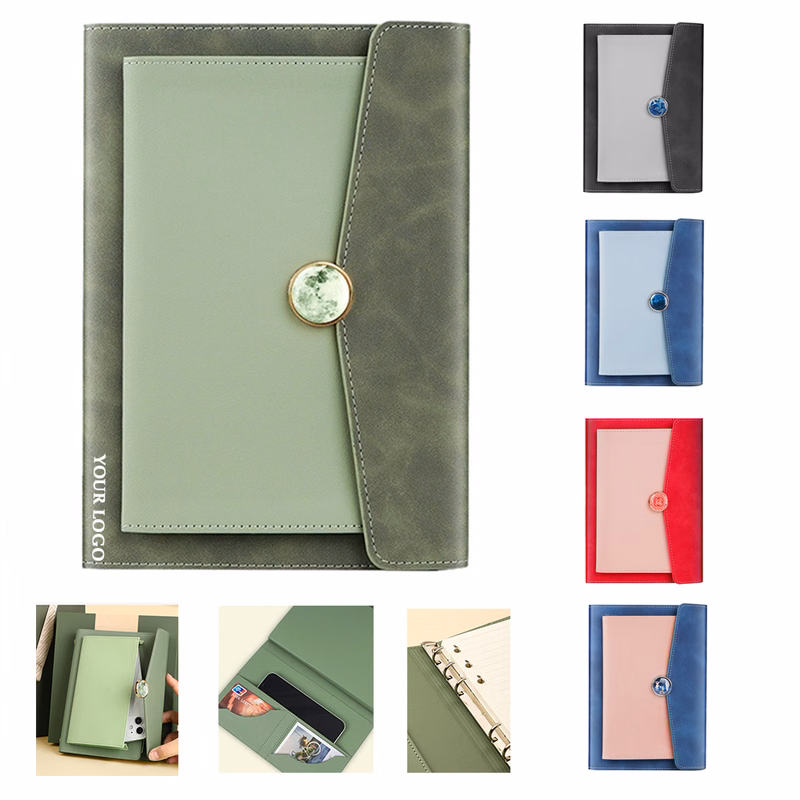 Leather A5 Magnetic Snap Notebook
