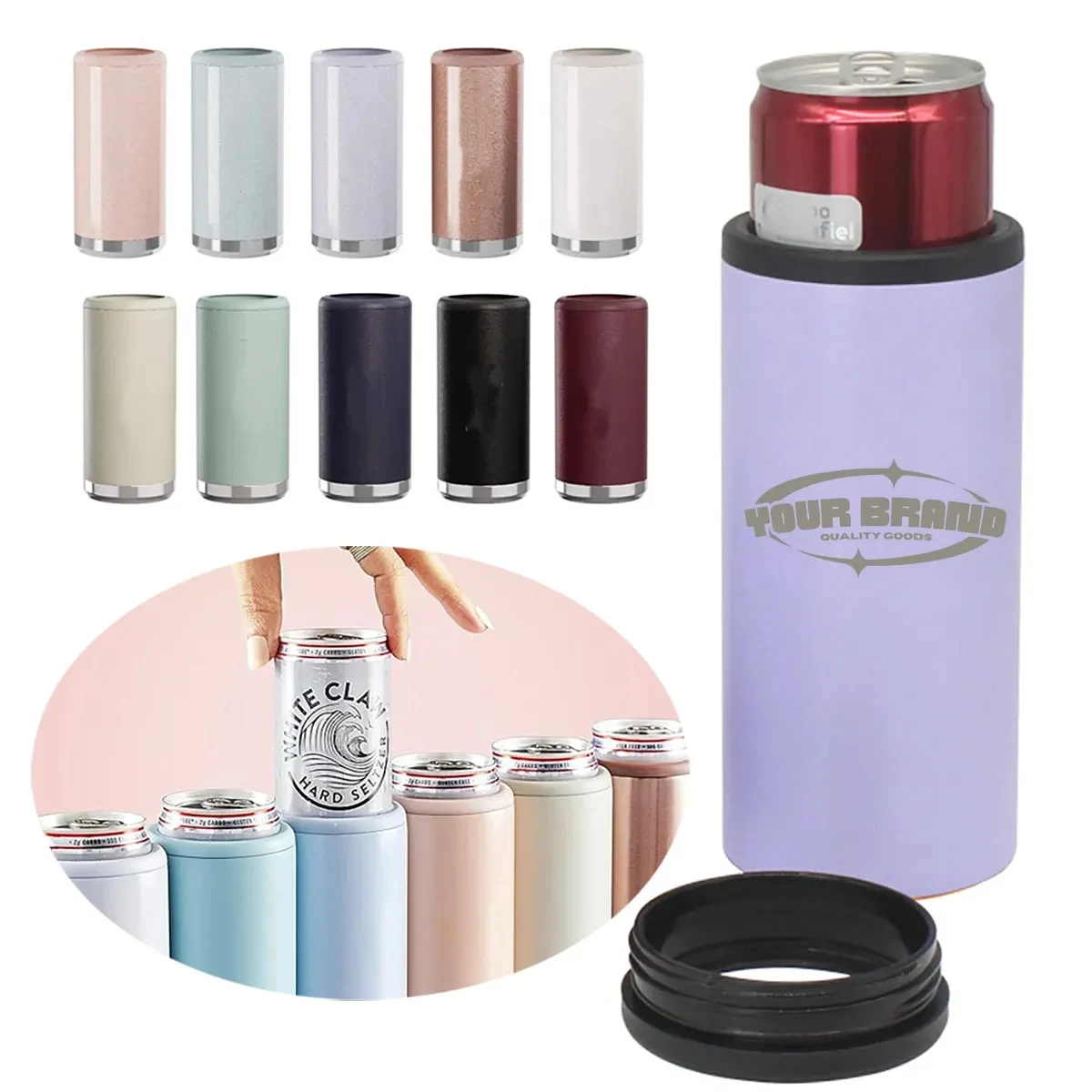 12Oz Stainless Steel Cup Sleeve Insulated Drink Holder 1