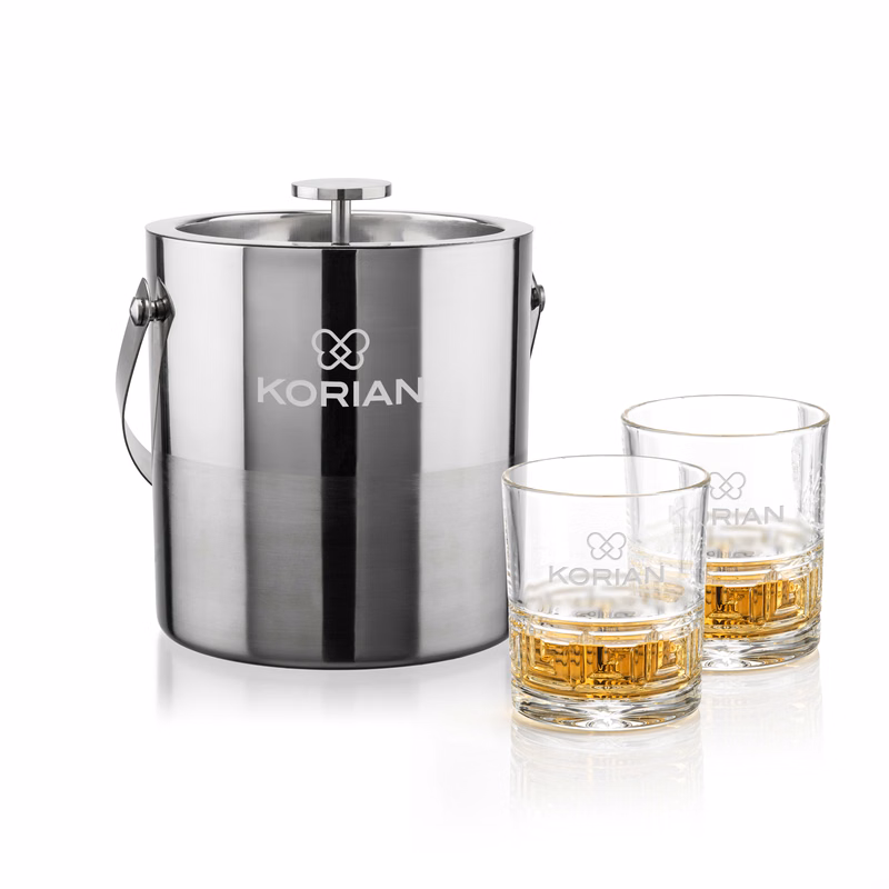Catania Ice Bucket & Libretto On-the-Rocks Set