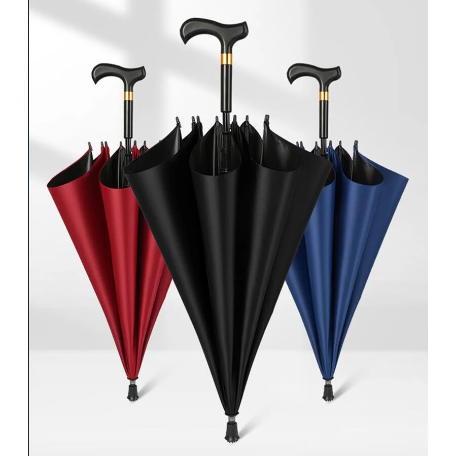 Automatic non-slip crutch umbrella for the elderly 1