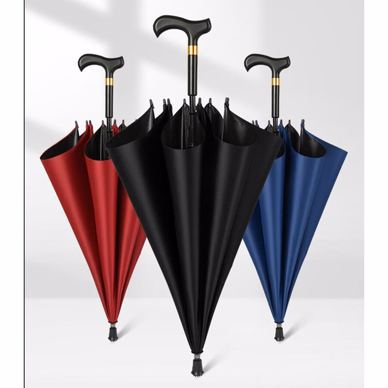 Automatic non-slip crutch umbrella for the elderly