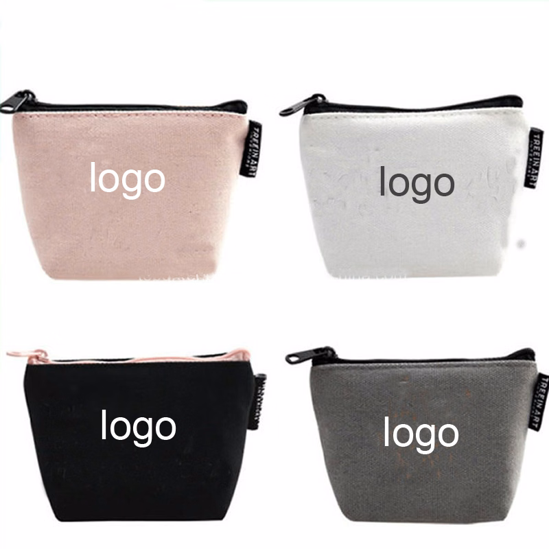 Small Canvas Coin Bag/Pouch W/ Key Holder