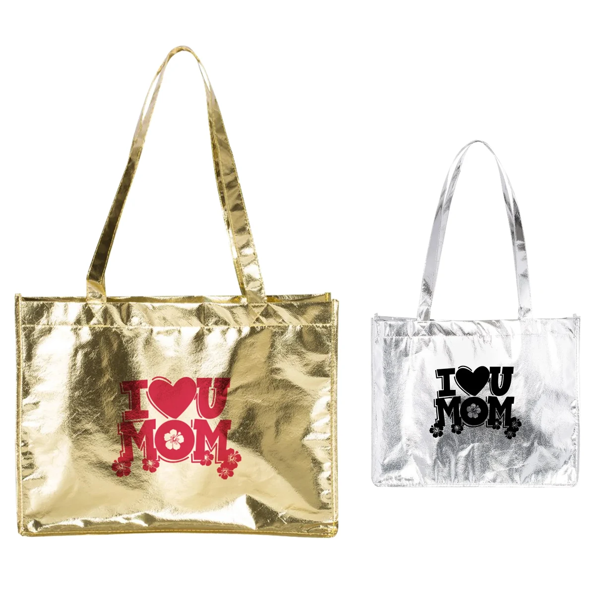 Full Color Mother's Day Metallic Large Tote 1