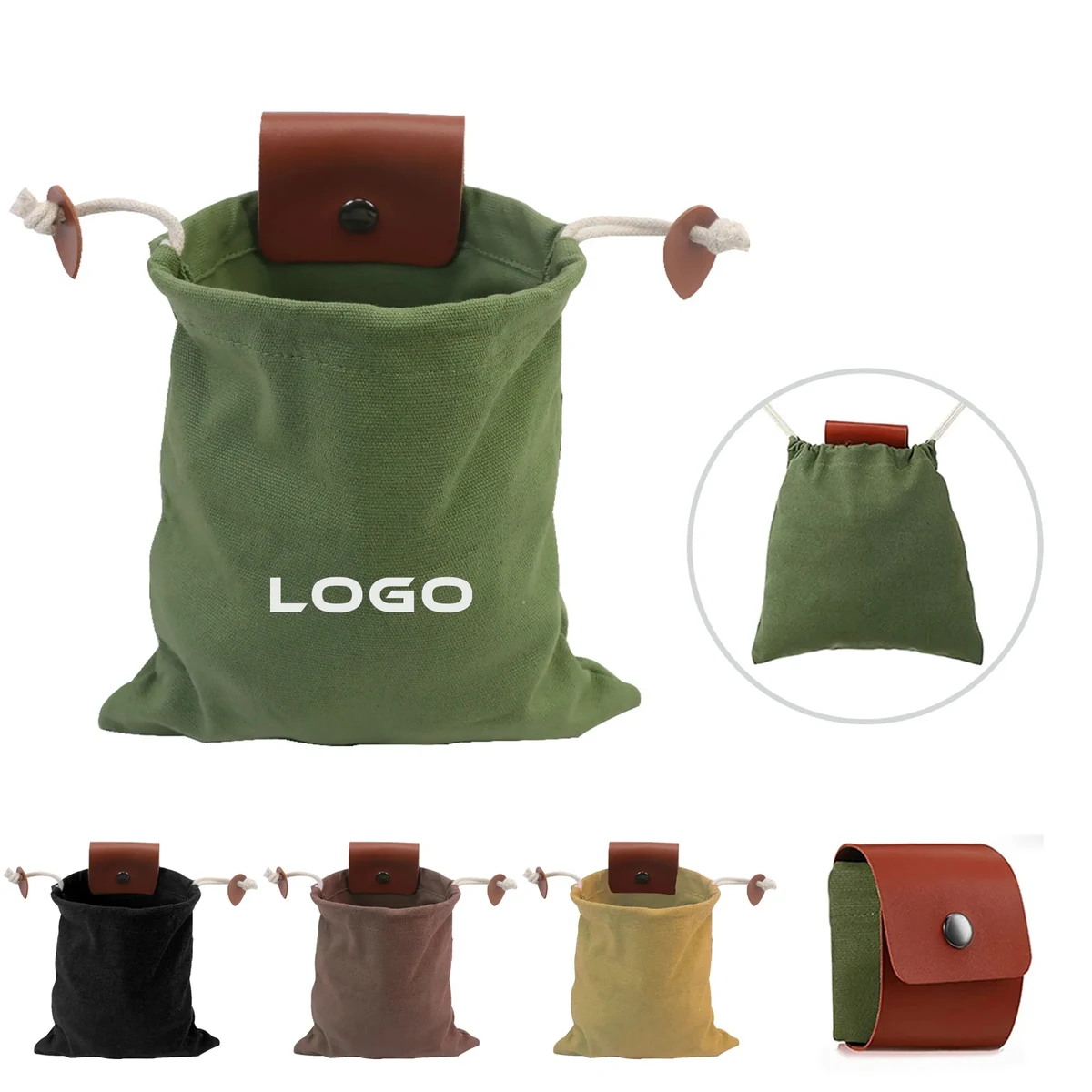 Collapsible Foraging Bag Outdoor Belt Pouch 1