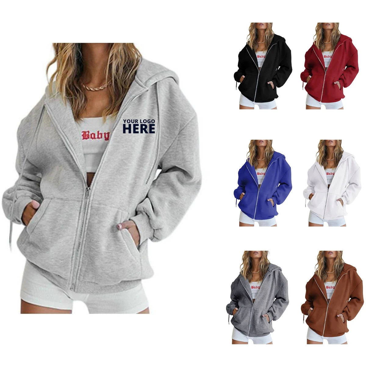 Women's Zip Up Hoodie 1