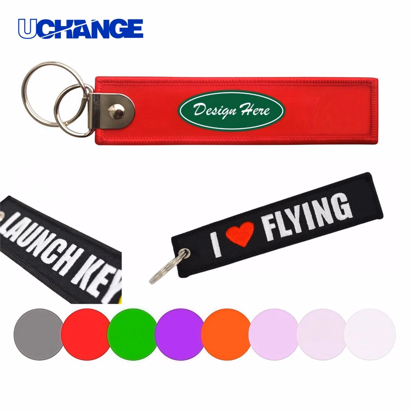 Embroidered Woven Strip Anti-Lost Keychain