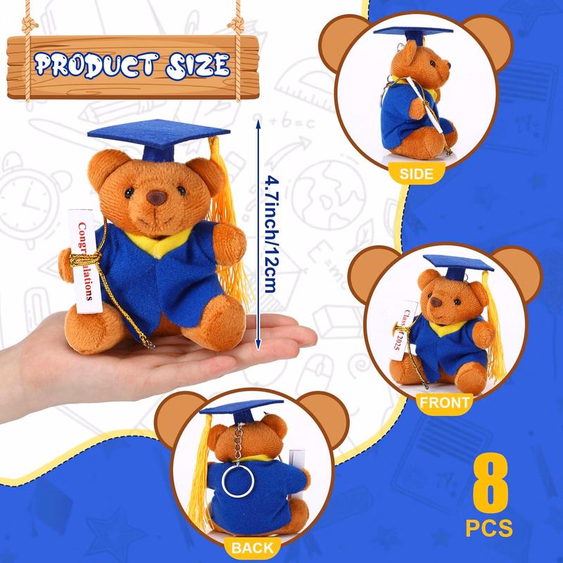 Adorable Graduation Plush Doctor Bear Toy – Perfect Keepsake