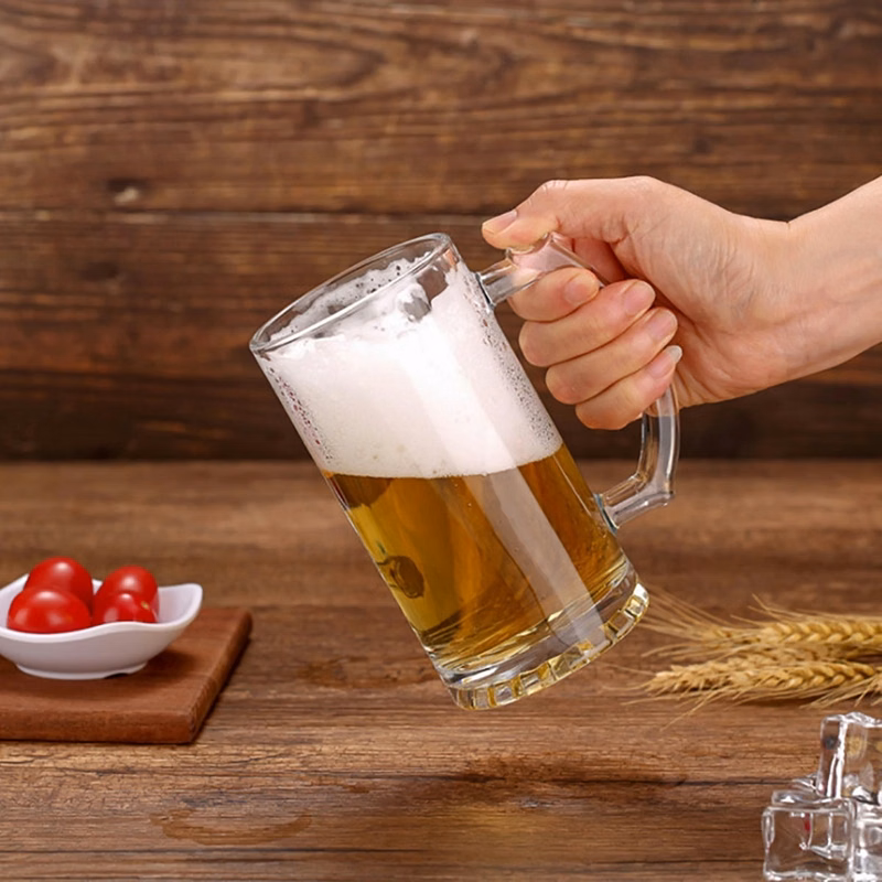 15.2Oz Downtown Pub Glass Beer Mugs With Handle