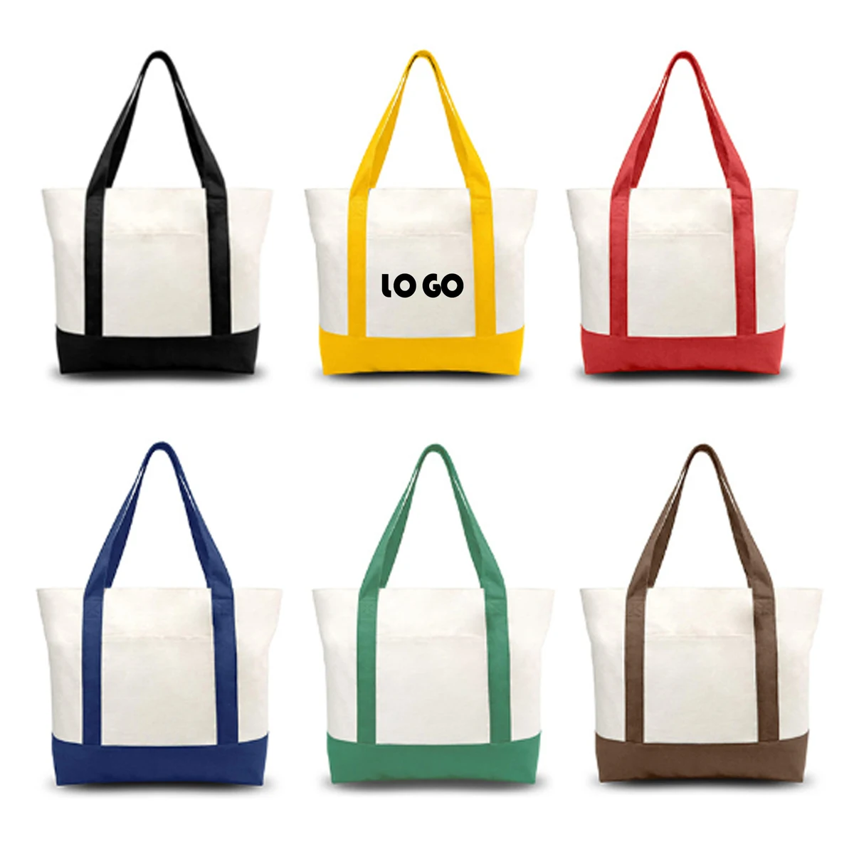 Canvas Boat Tote Bags, custom tote bag with logo imprint 1