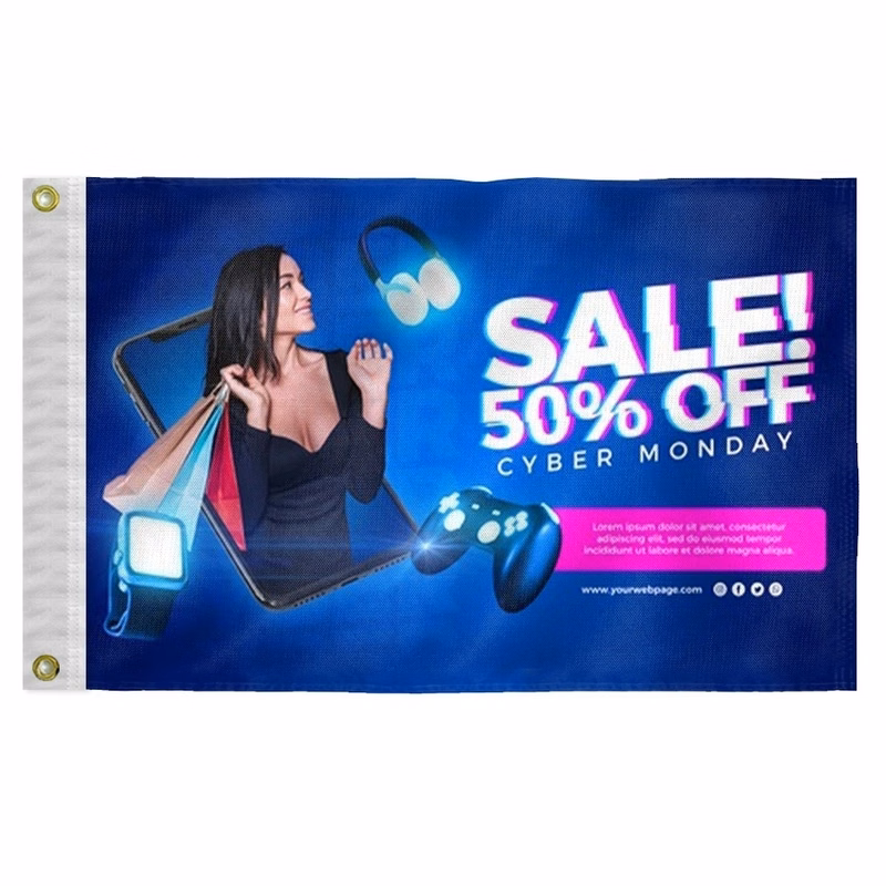 Custom Digital Print Flag 12" x 18" Canvas Poly