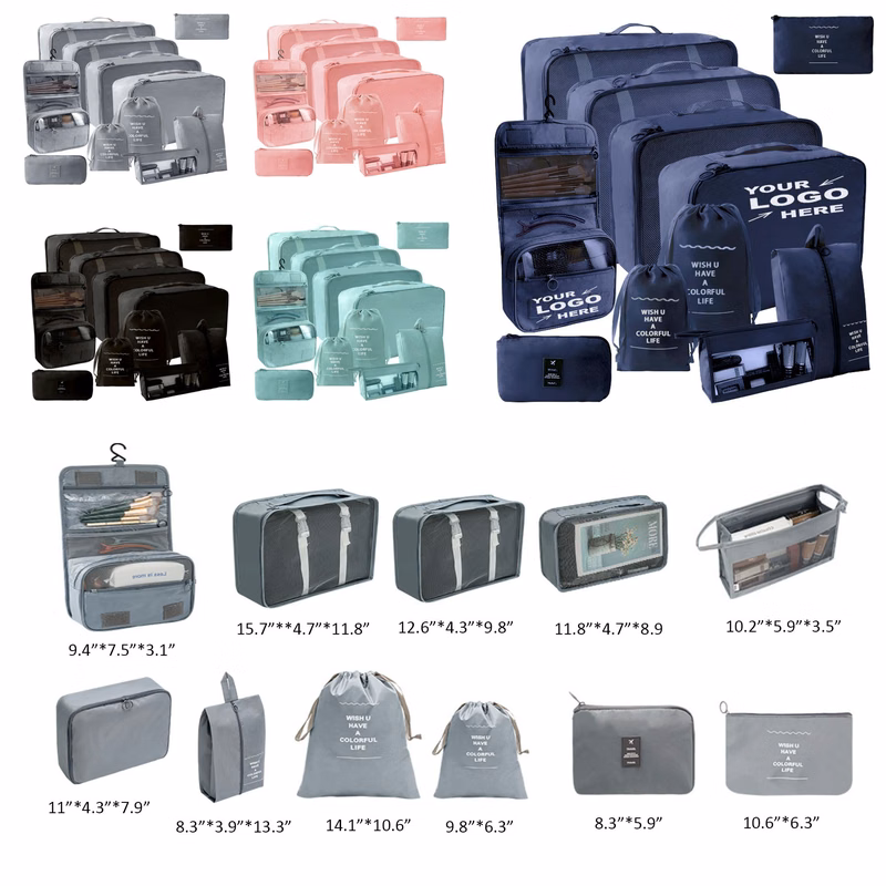 11 Piece Travel Packing Cube Set