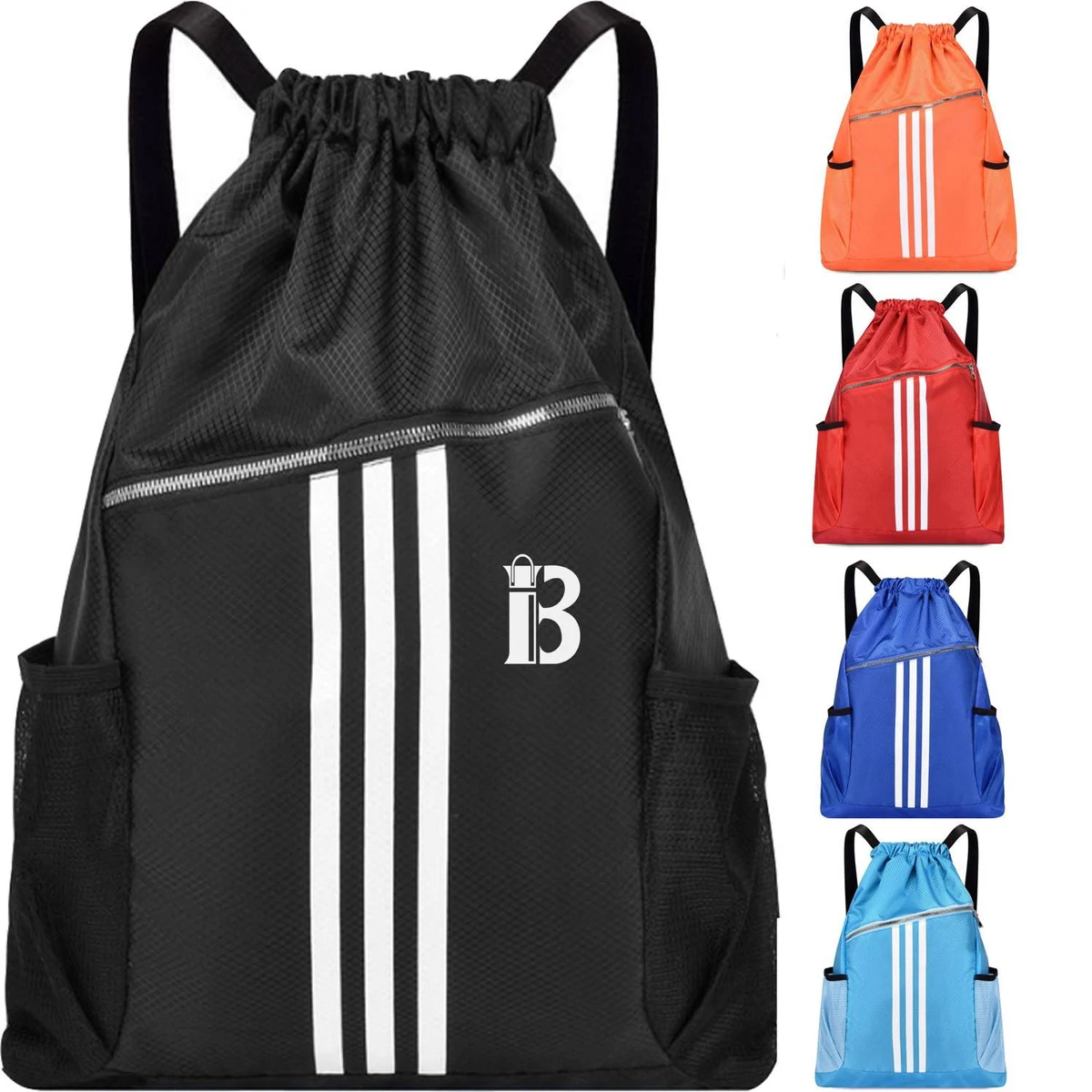 Large Capacity Polyester Drawstring Gym Backpack 1