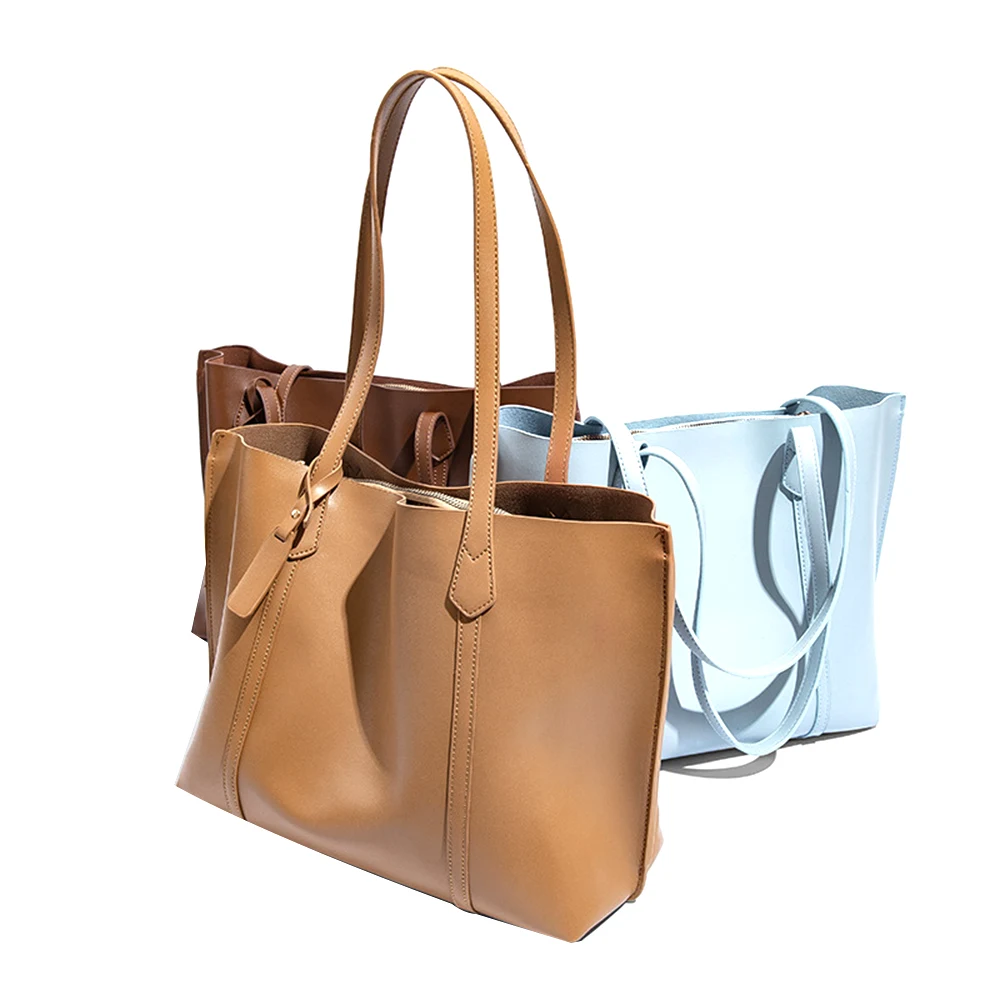large handbag for women Leather tote bags, custom tote bag with logo imprint 1