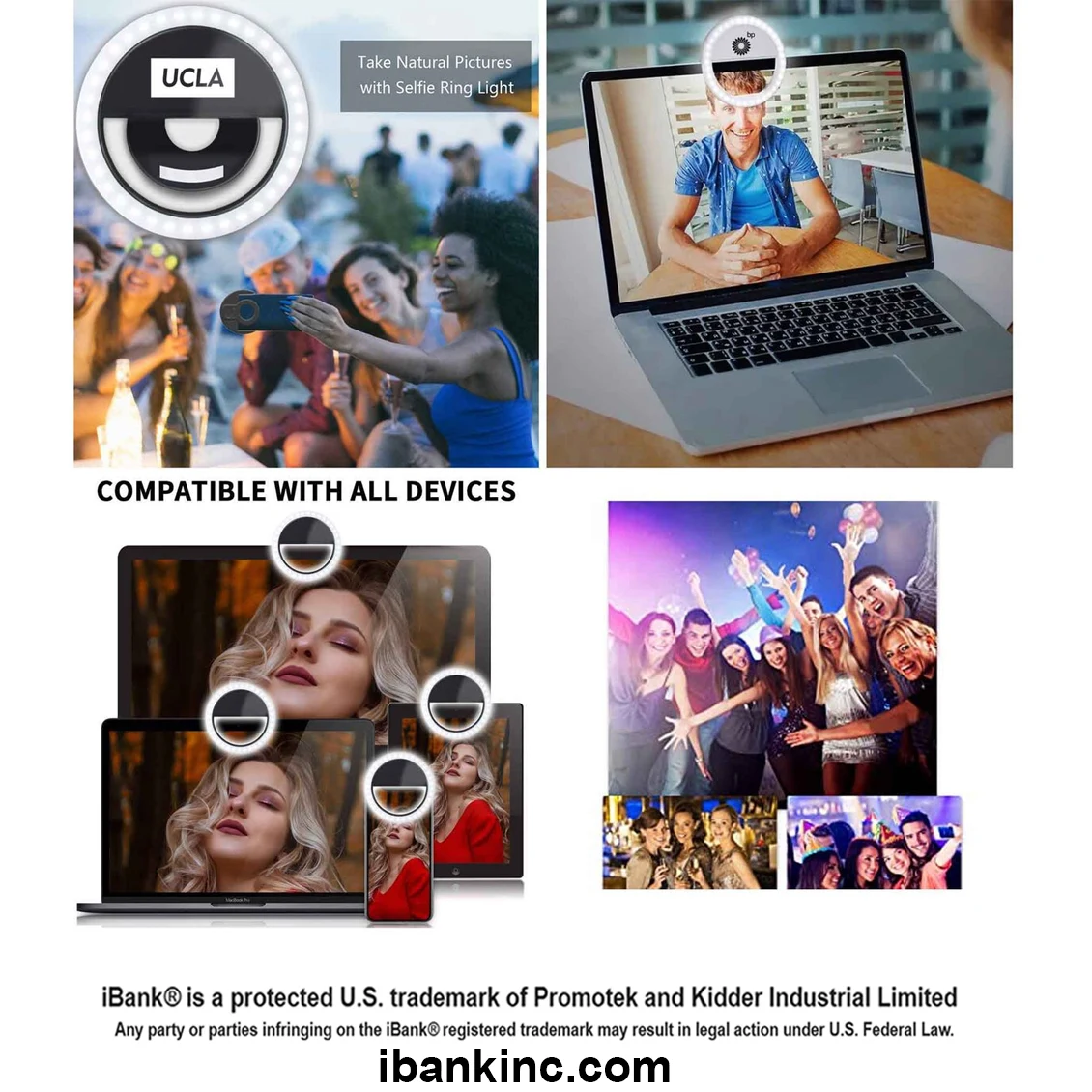 iBank ® Clip On Selfie Ring Light 1