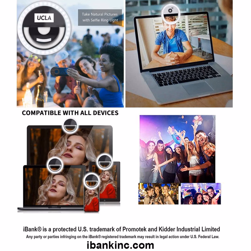 iBank ® Clip On Selfie Ring Light
