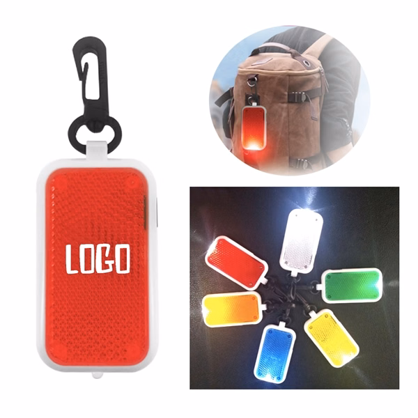 Custom 4.5 Inch LED Reflector Warning Light with Clip — Running & Outdoor Safety