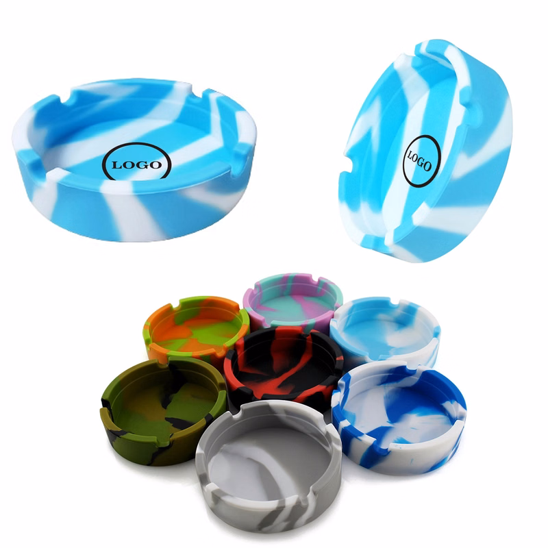 Round Environmentally Friendly Soft Silicone Ashtray