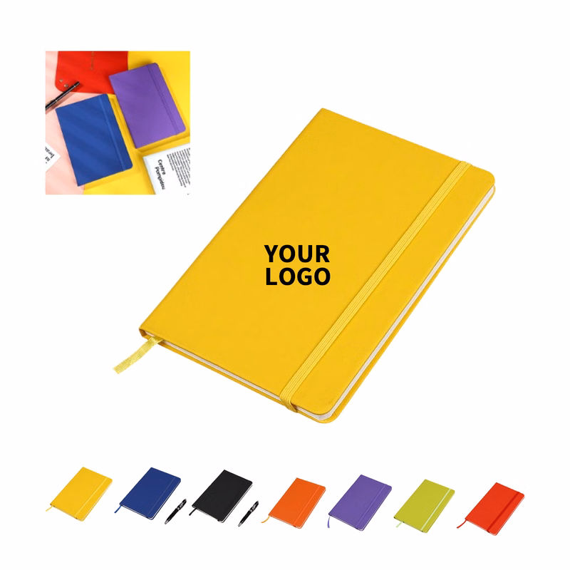 A6 Lined Notebook With Elastic Band Ribbon