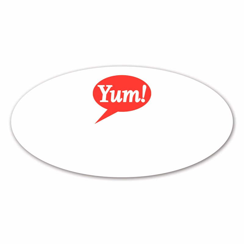 UV Printed Poly Name Badge w/ Pin Fastener (1.5"x3") Oval