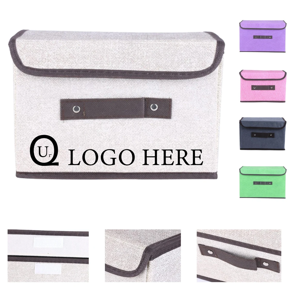 14.1X 9.4 X 9 Inch Foldable Flip-Top Storage Boxes 1