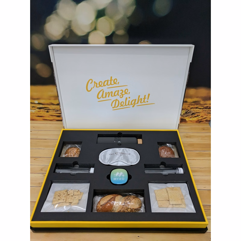 Custom Printed Full Color Hinged Soft Touch Luxury Gift Box - 13x3.5x3