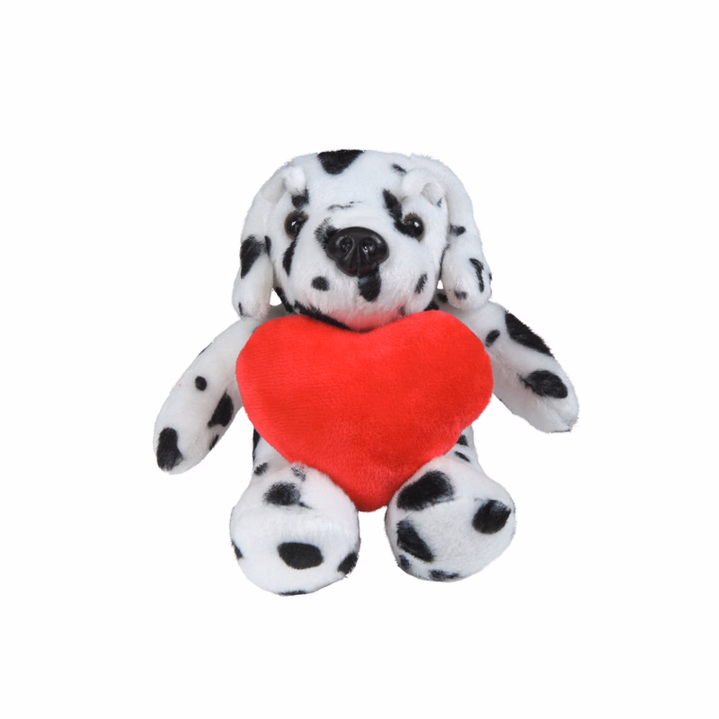 soft plush Dalmatian with heart