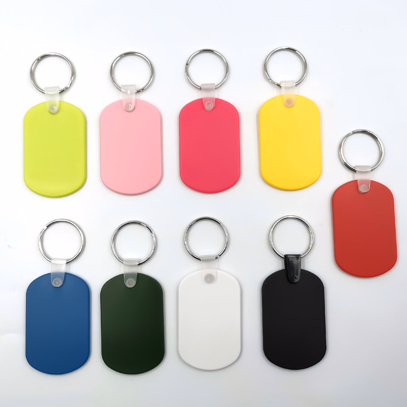 Oval Shape Soft Plastic Keychain