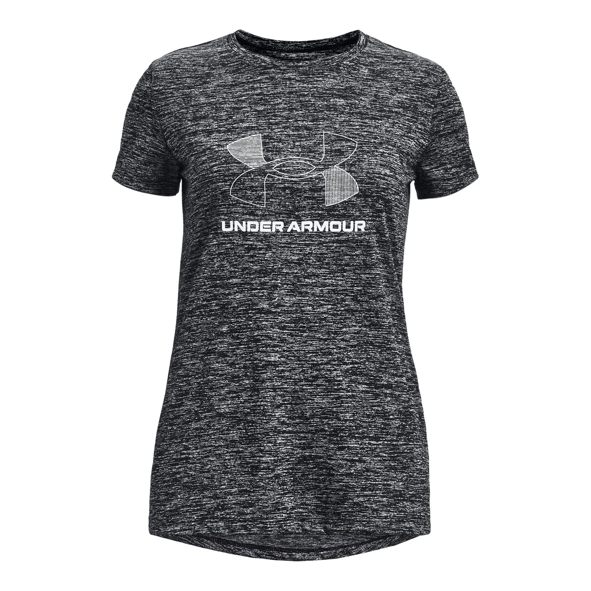 UA Tech Twist Big Logo Girls' Short Sleeve 1