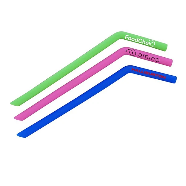 Reusable Silicone Drinking Straw Curved 1