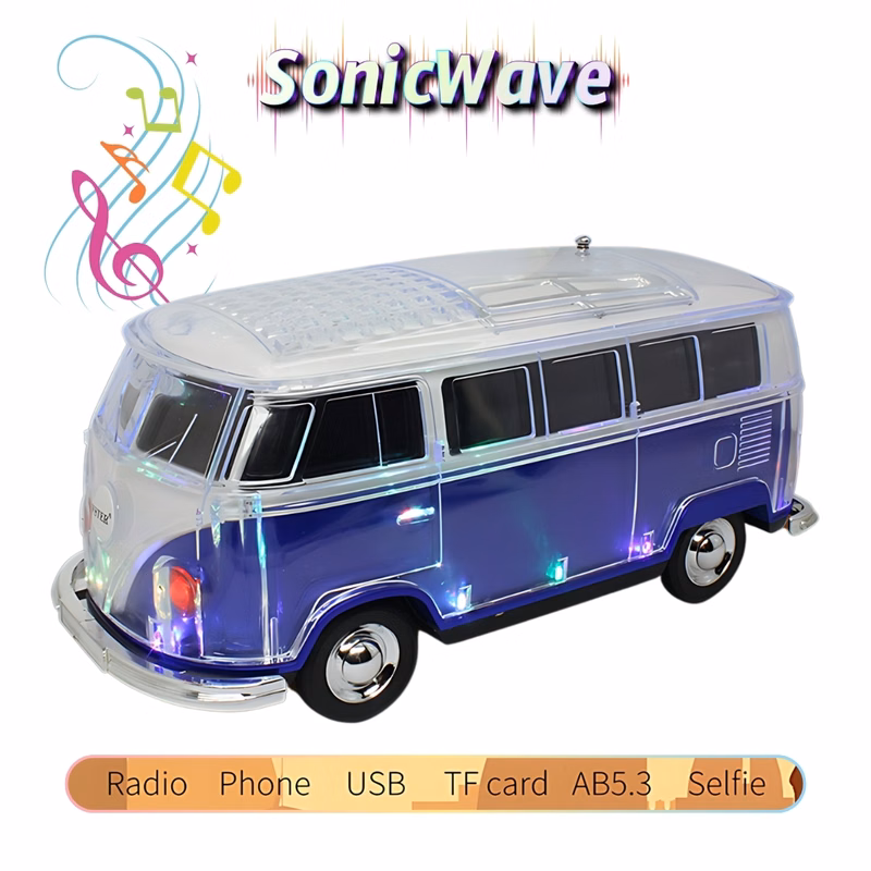 SonicWave Drive Bus-Shaped Bluetooth Speaker