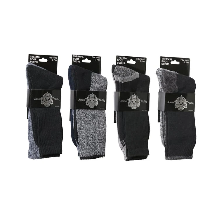 Men's Heavy Thermal Socks - 3 Colors Size 10-13 2 Pack 1
